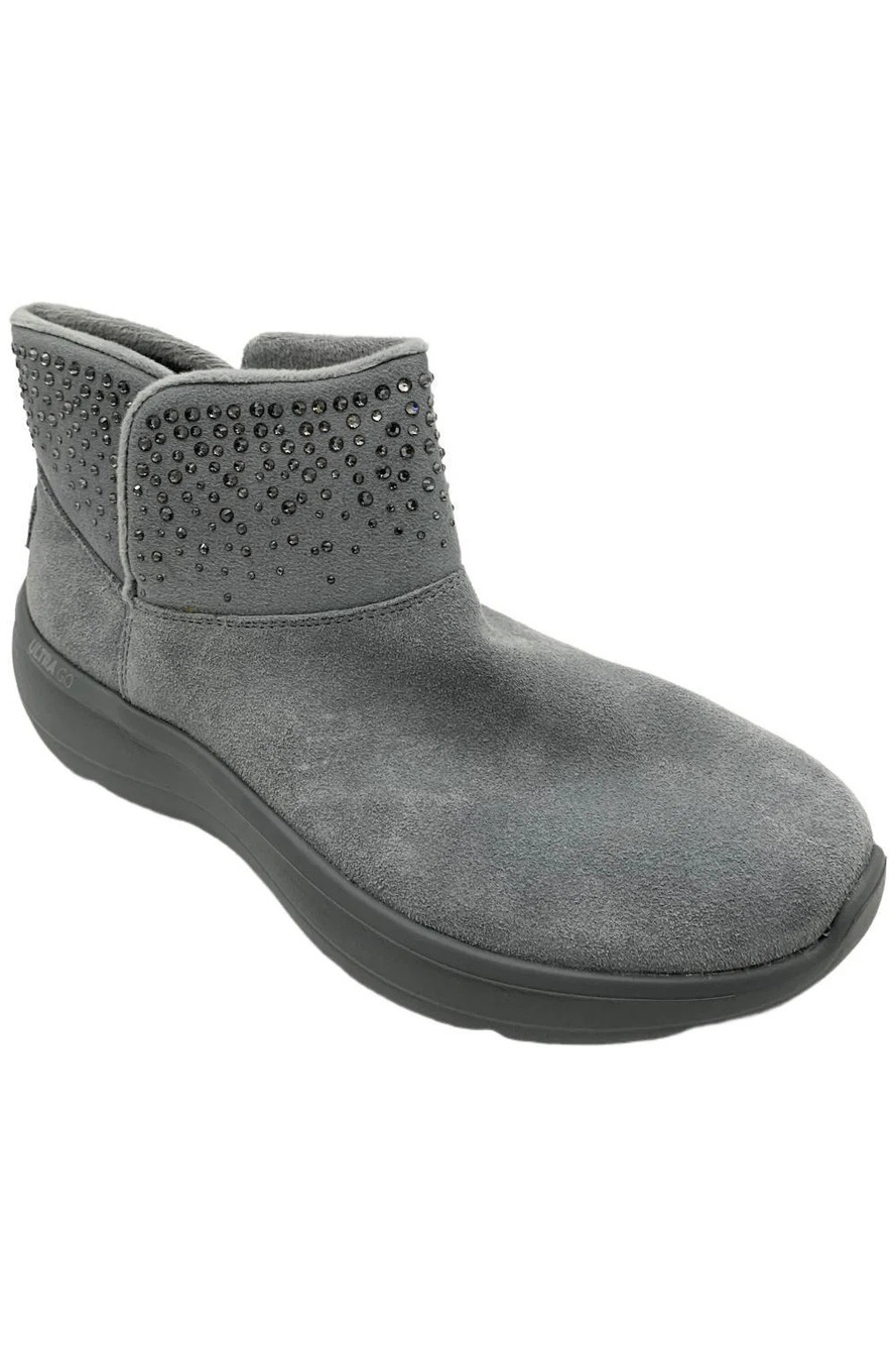 Skechers Women's On-the-GO Suede Ankle Boots Encore Grey - Medium